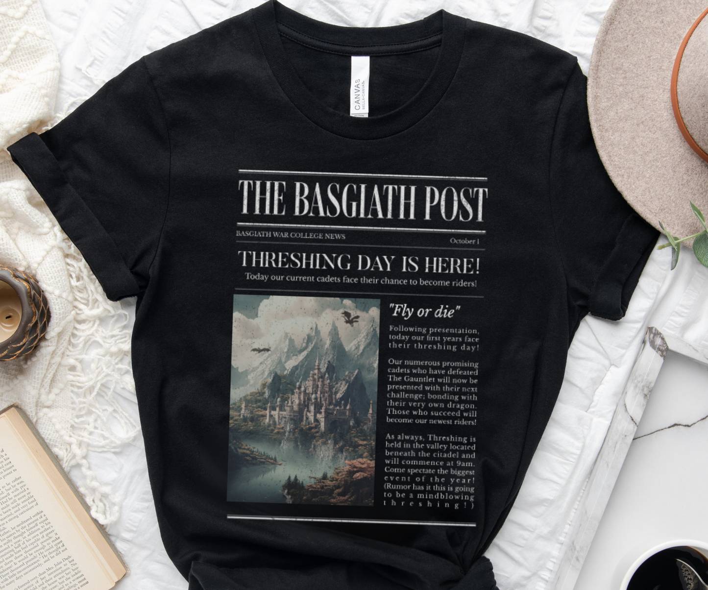 The Basgiath Post Shirt | Fourth Wing Merch - TheLibraryCloset