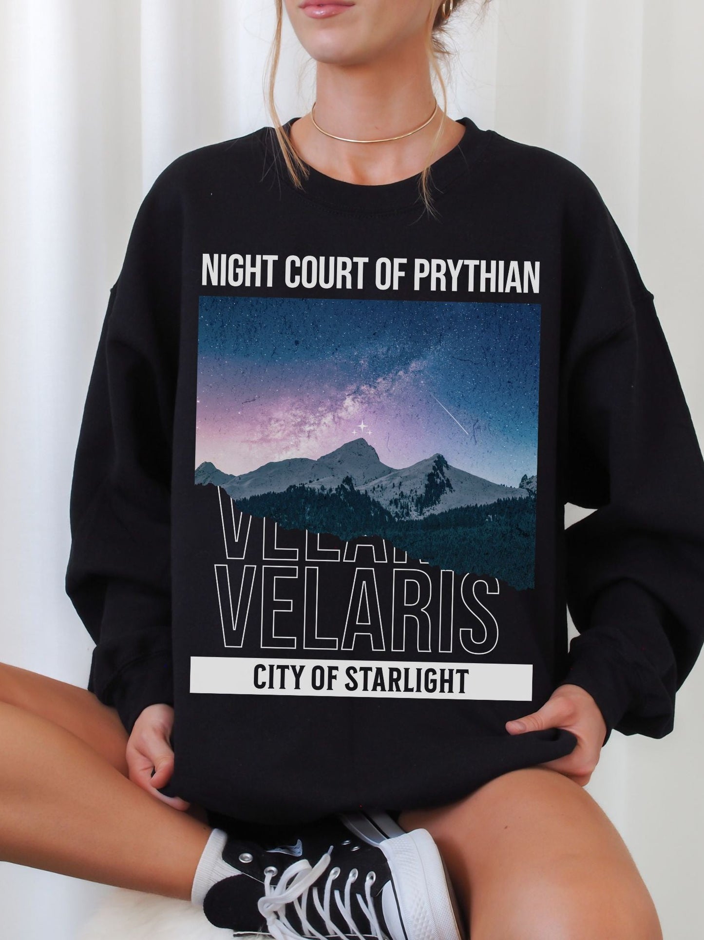 Velaris Night Court of Prythian Sweatshirt | ACOTAR Merch - TheLibraryCloset