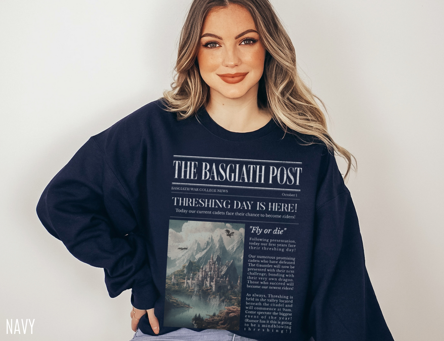 The Basgiath Post Sweatshirt | Fourth Wing Merch - TheLibraryCloset