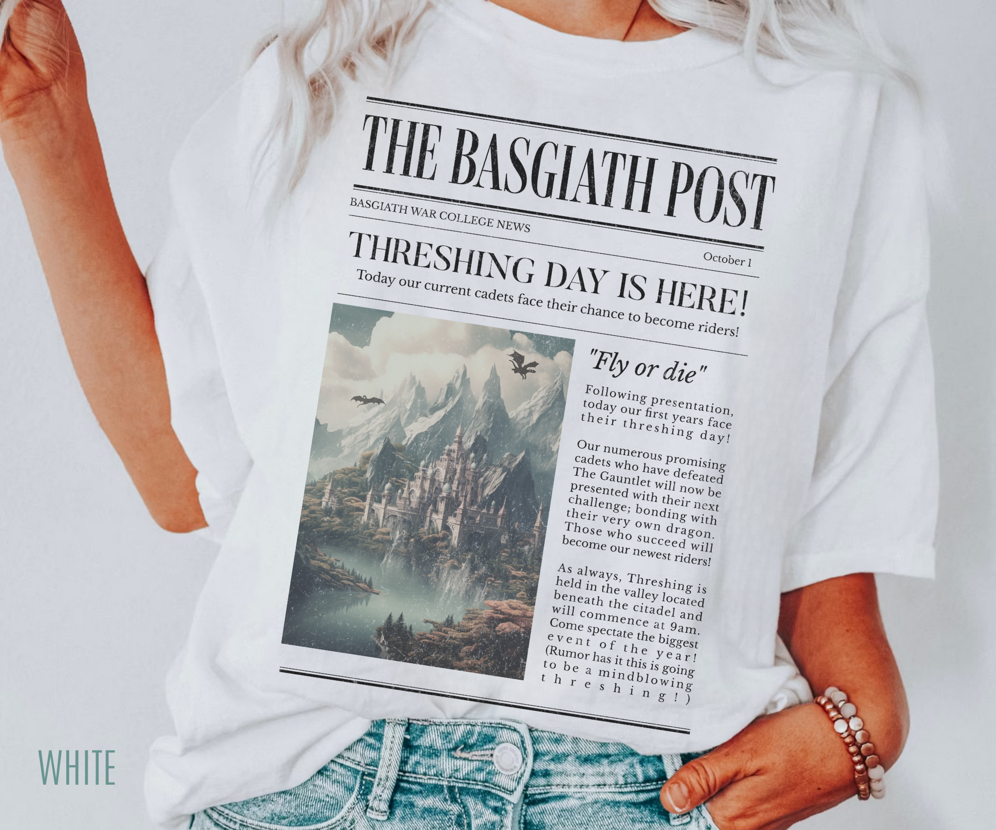 The Basgiath Post Shirt | Fourth Wing Merch - TheLibraryCloset
