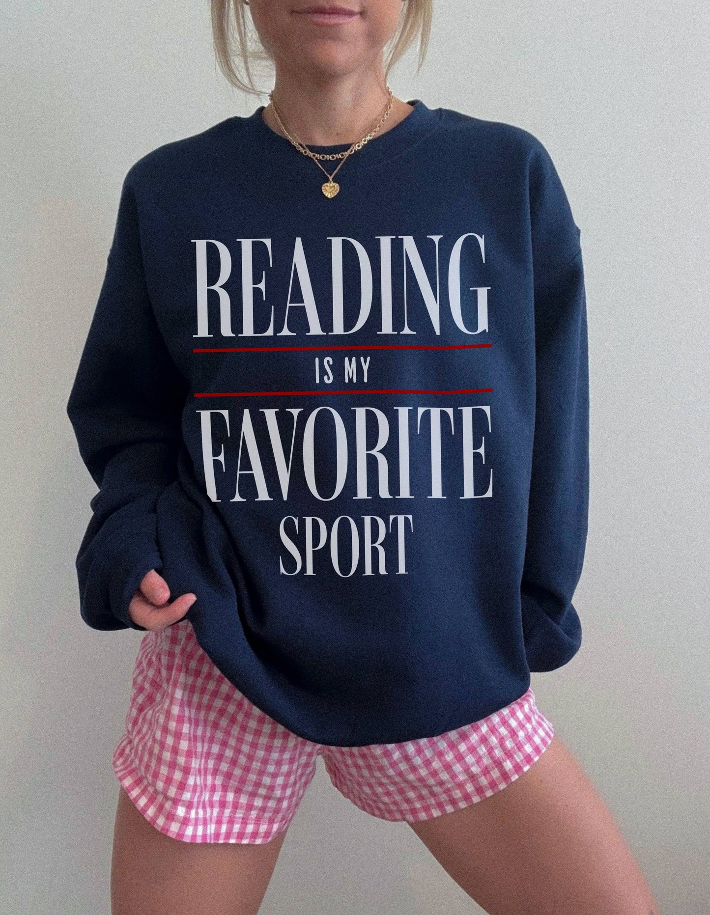 Reading Is My Favorite Sport Sweatshirt | Book Lover Gift