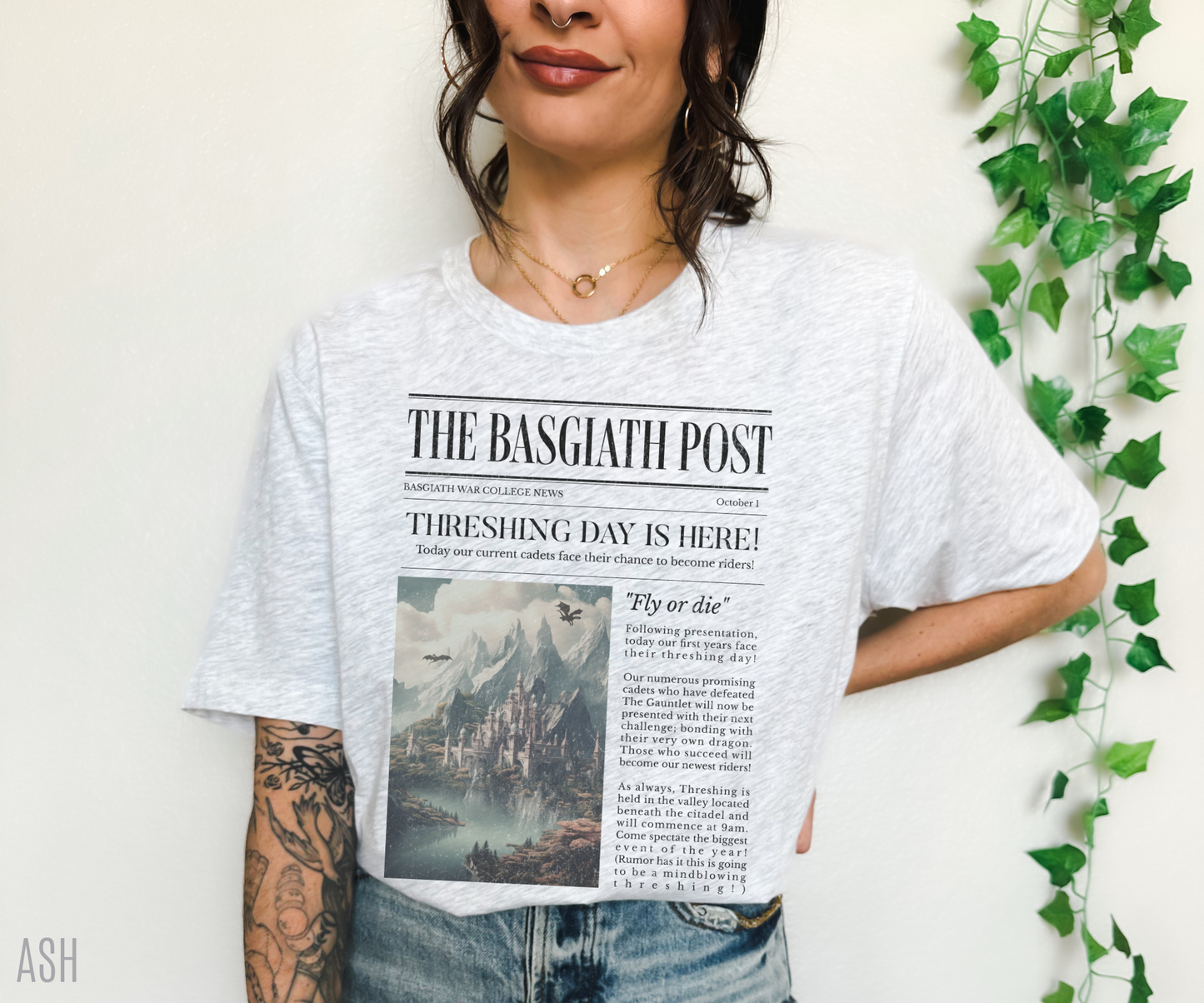 The Basgiath Post Shirt | Fourth Wing Merch - TheLibraryCloset