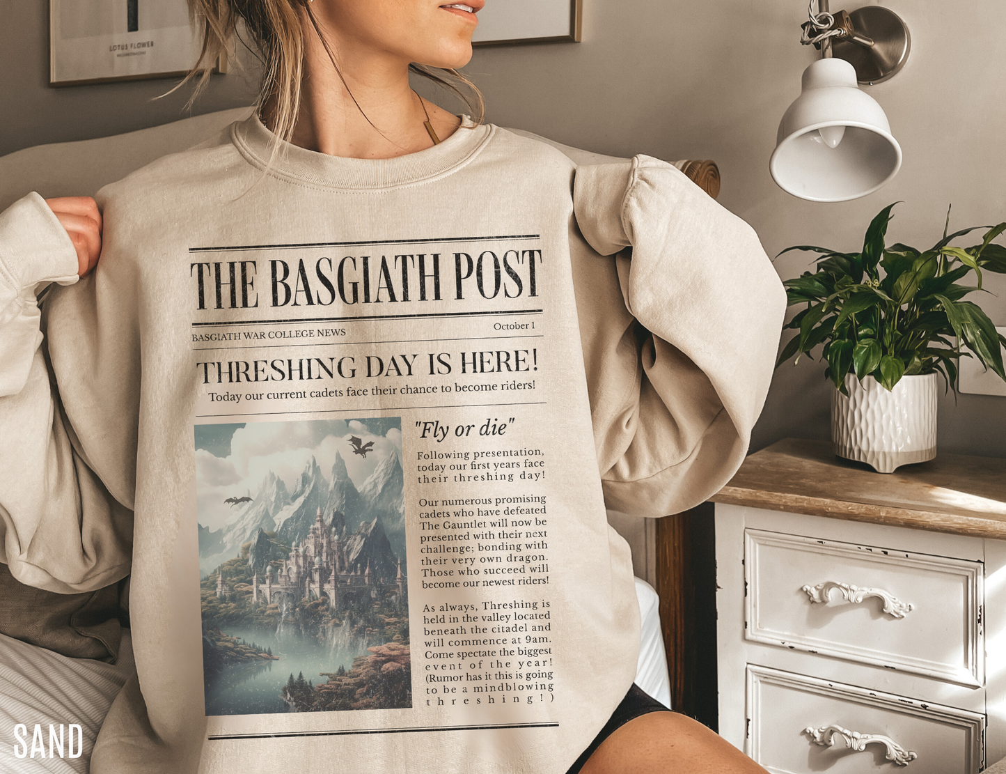 The Basgiath Post Sweatshirt | Fourth Wing Merch - TheLibraryCloset