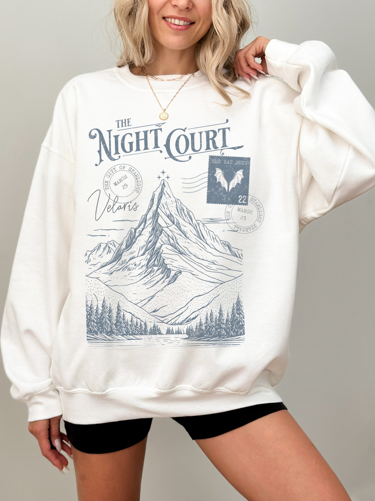 The Night Court Postcard Sweatshirt | ACOTAR Merch