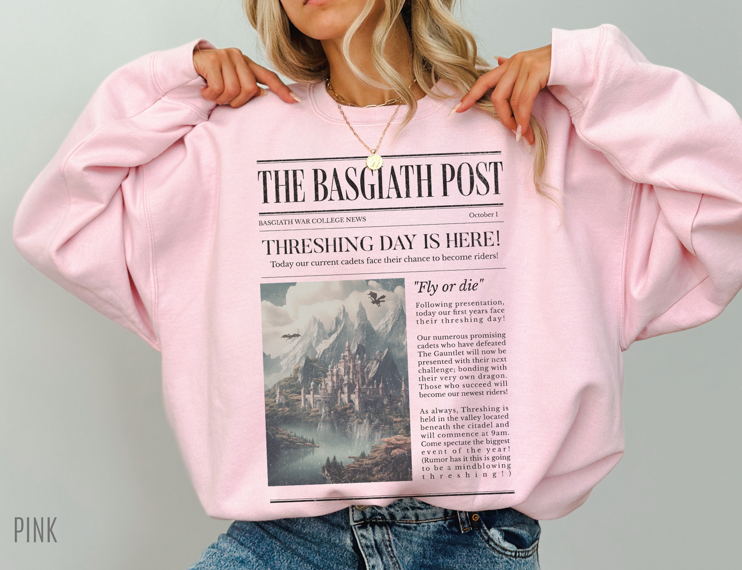 The Basgiath Post Sweatshirt | Fourth Wing Merch - TheLibraryCloset