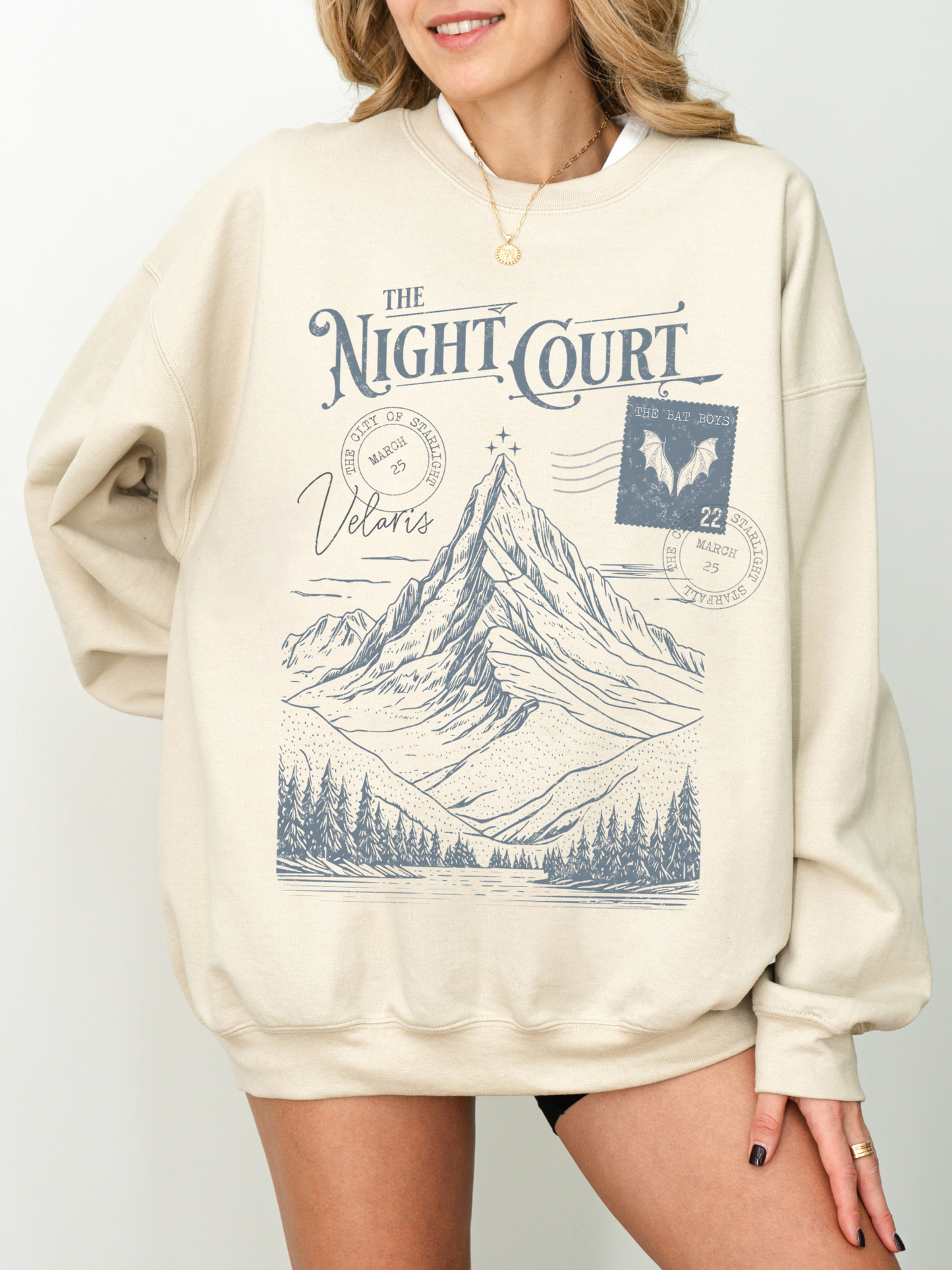 The Night Court Postcard Sweatshirt | ACOTAR Merch