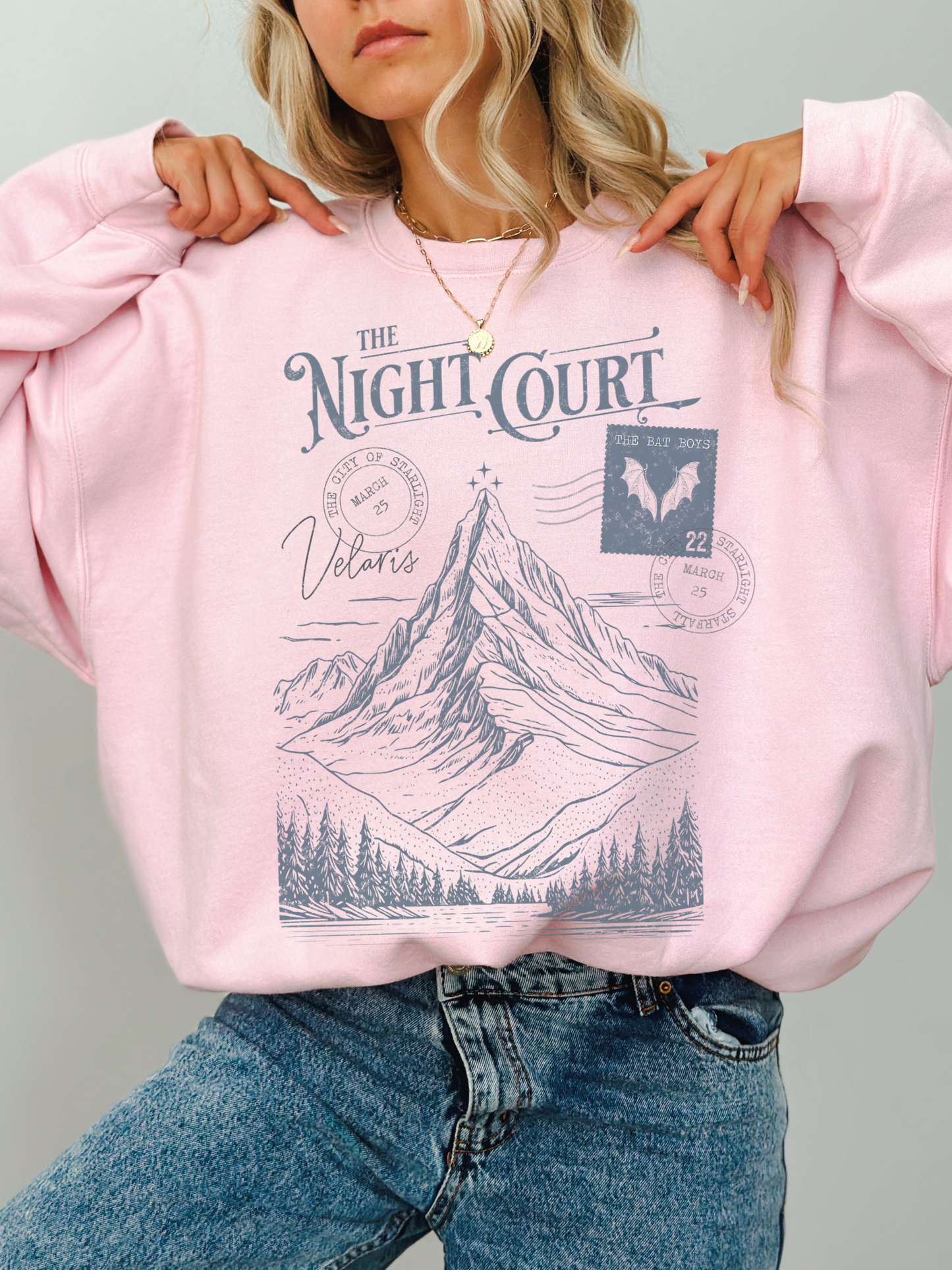 The Night Court Postcard Sweatshirt | ACOTAR Merch