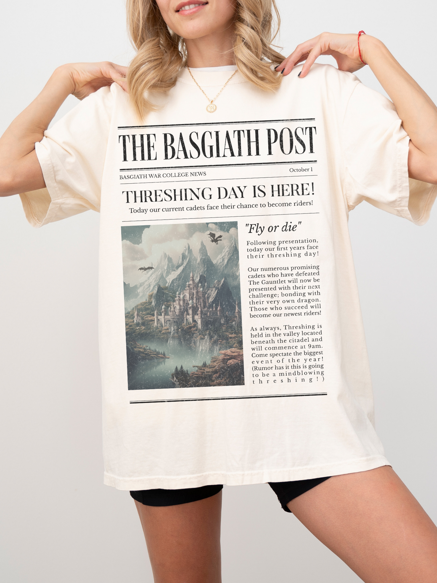 The Basgiath Post Shirt | Fourth Wing Merch - TheLibraryCloset