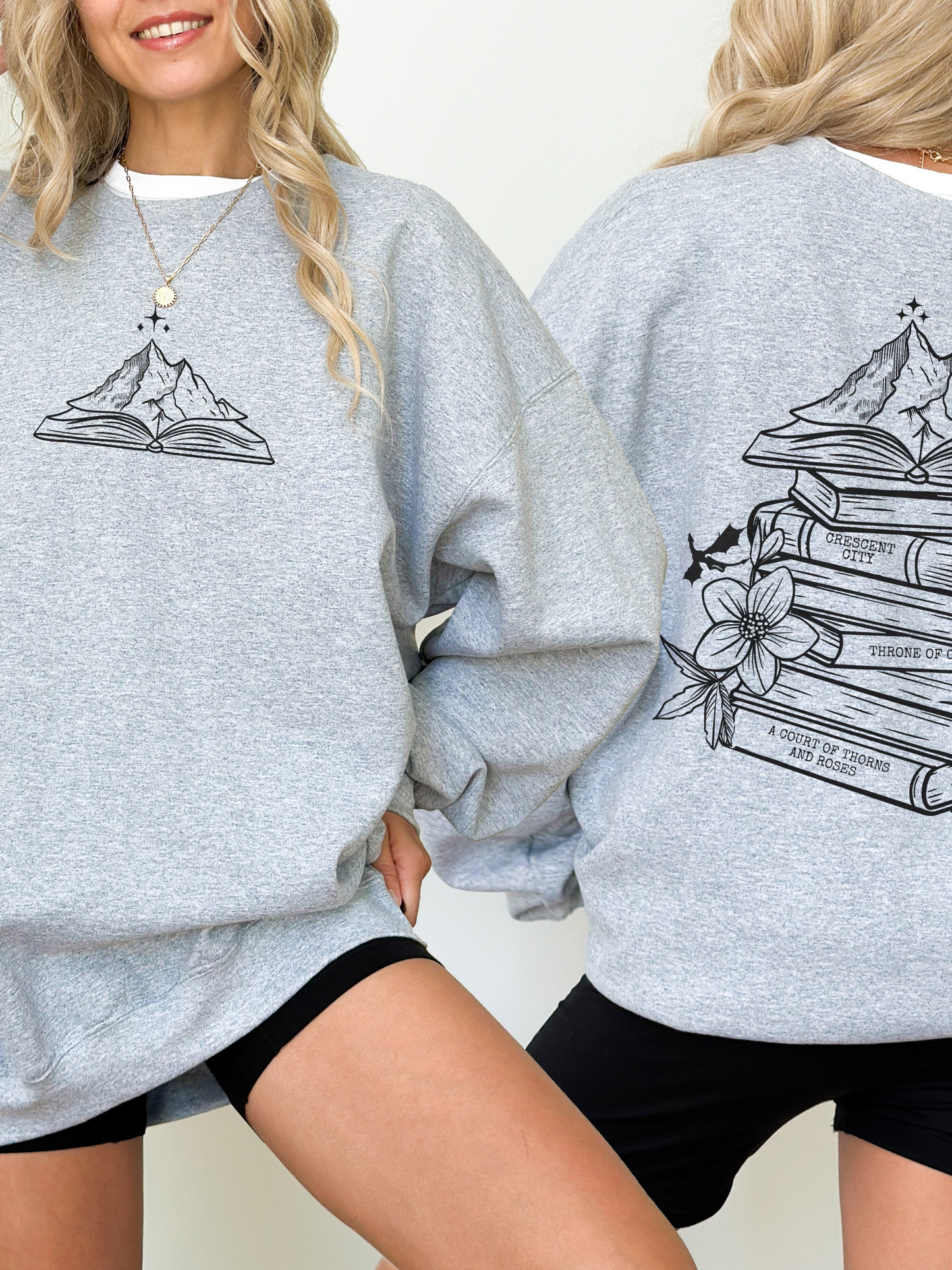 Sarah J Maas Book Stack Sweatshirt | ACOTAR Merch - TheLibraryCloset
