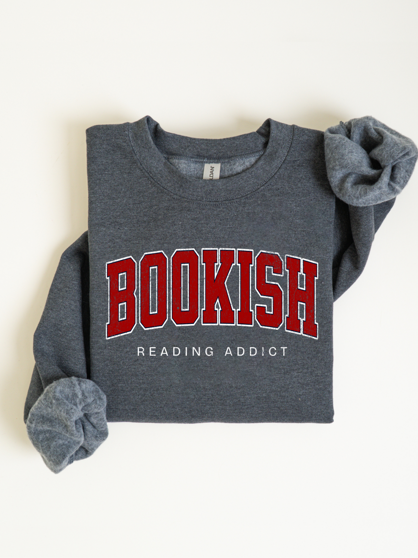 Bookish Reading Addict Sweatshirt | Varsity Book Lover Crewneck