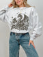 Floral Dragon Print Sweatshirt | Unique Fantasy Gift for Her