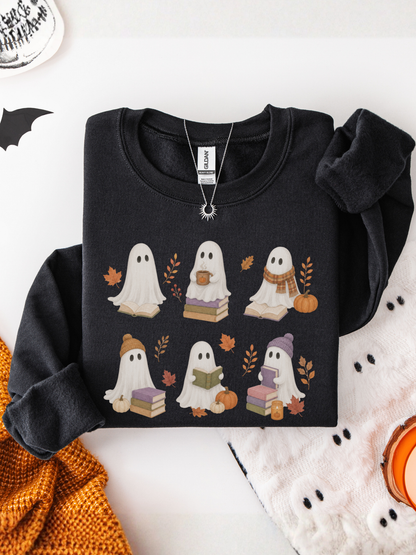 Watercolor Ghosts Sweatshirt | Spooky Gift for Halloween Lovers