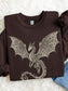 Floral Dragon Sweatshirt | Mystical Fantasy Gift for Her