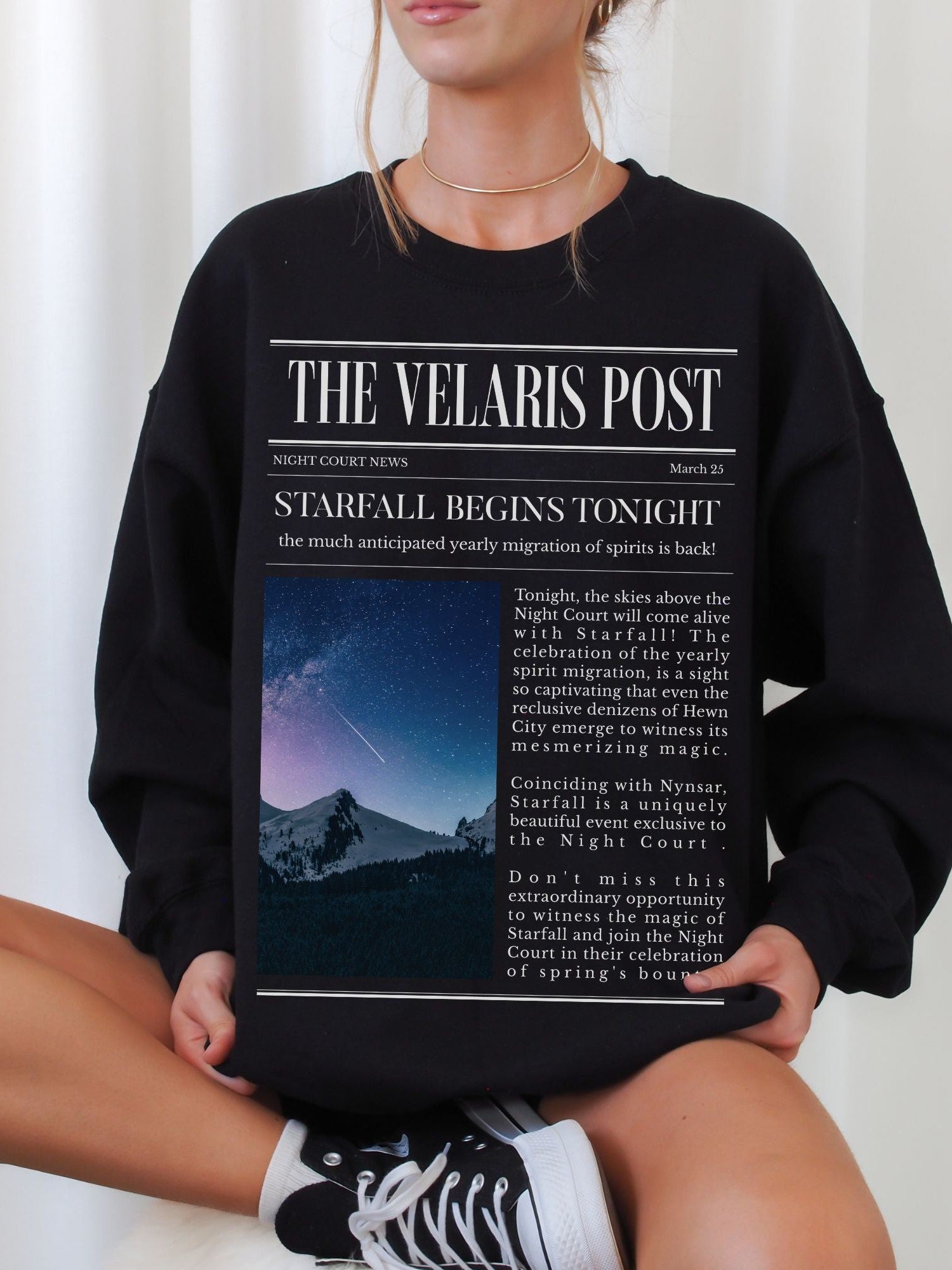 The Velaris Post Sweatshirt | ACOTAR Merch - TheLibraryCloset