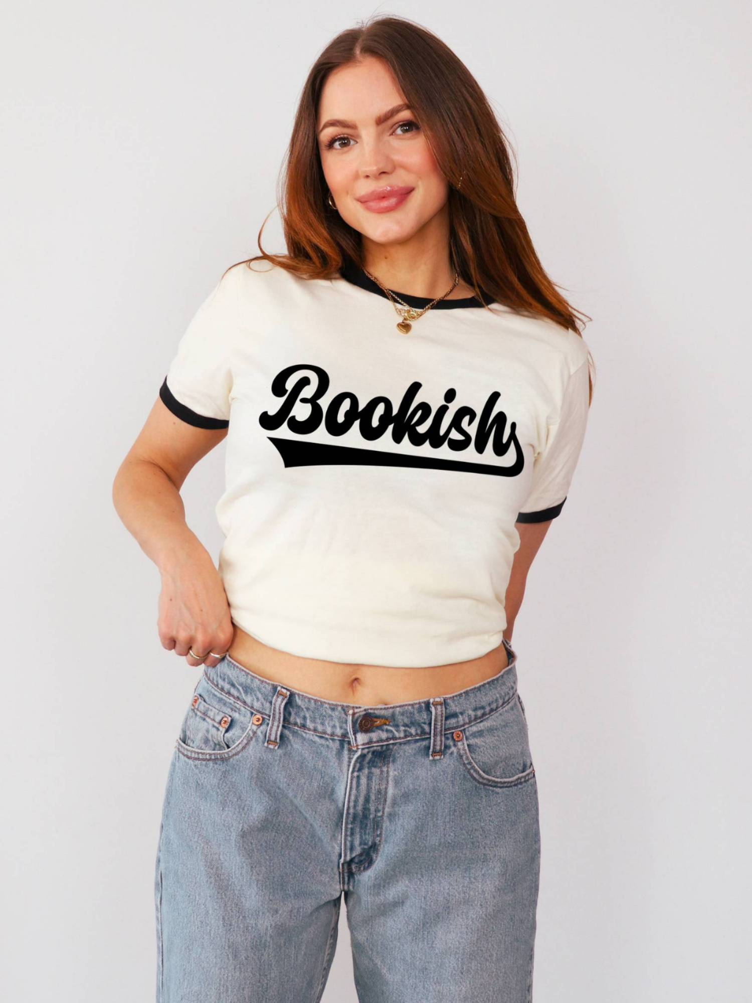 Bookish Ringer T-Shirt | Cute Book Lover Gift for Readers