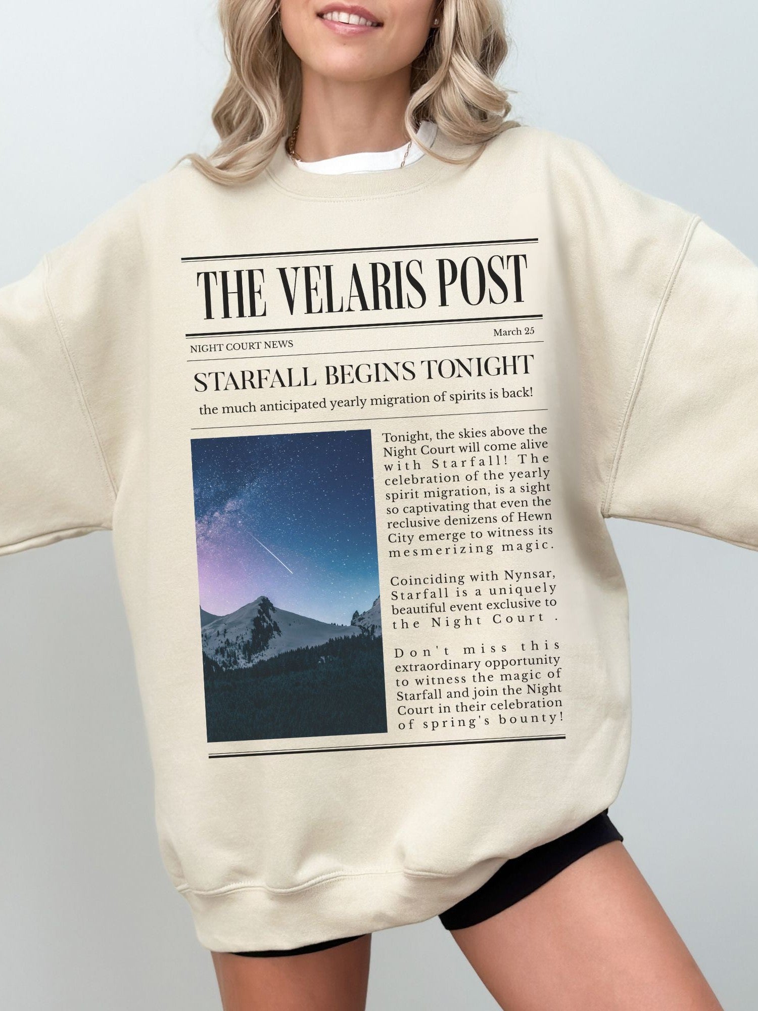 The Velaris Post Sweatshirt | ACOTAR Merch - TheLibraryCloset