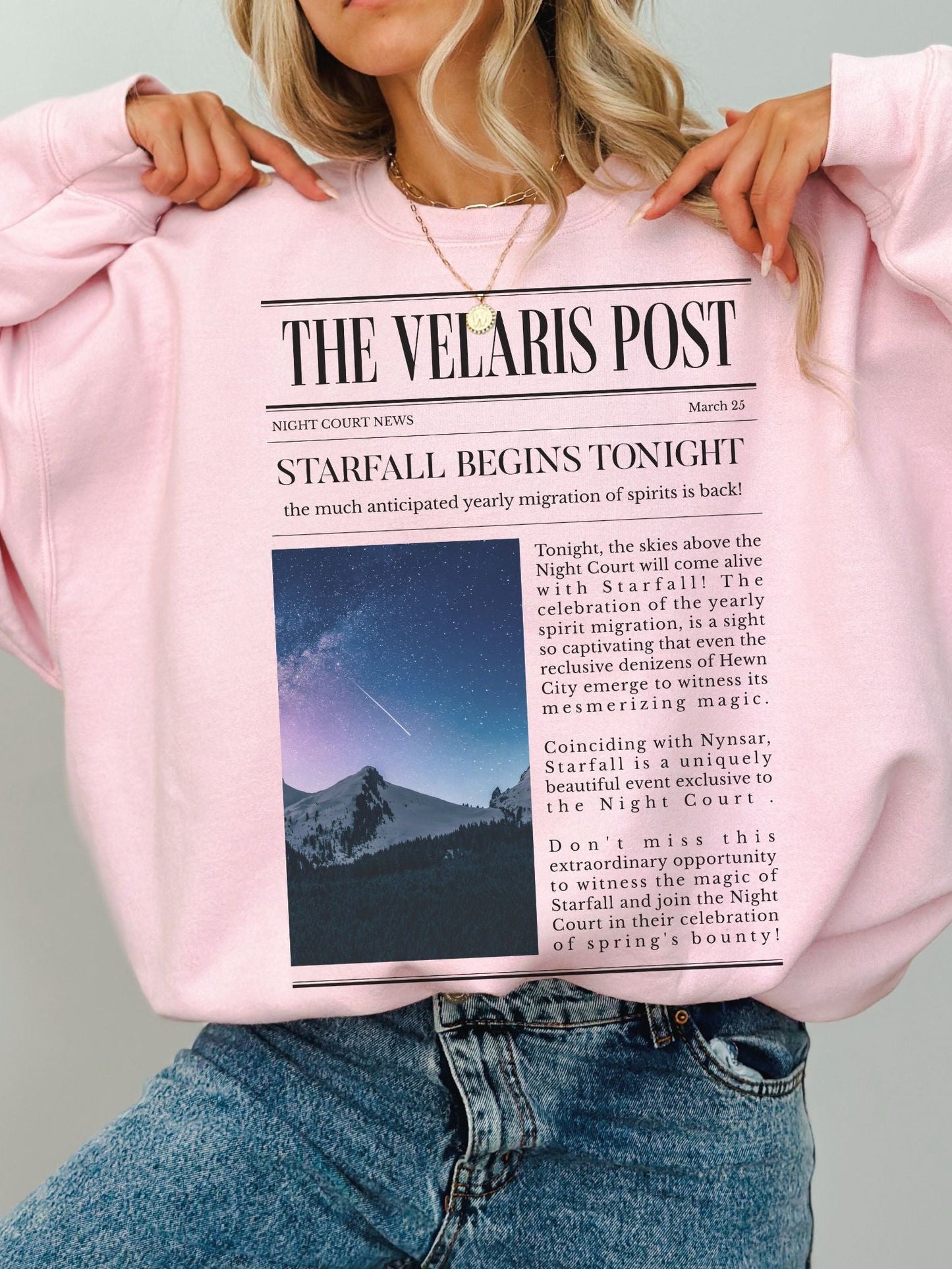 The Velaris Post Sweatshirt | ACOTAR Merch - TheLibraryCloset