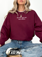 We do not eat our allies Sweatshirt | Fourth Wing Onyx Storm Merch