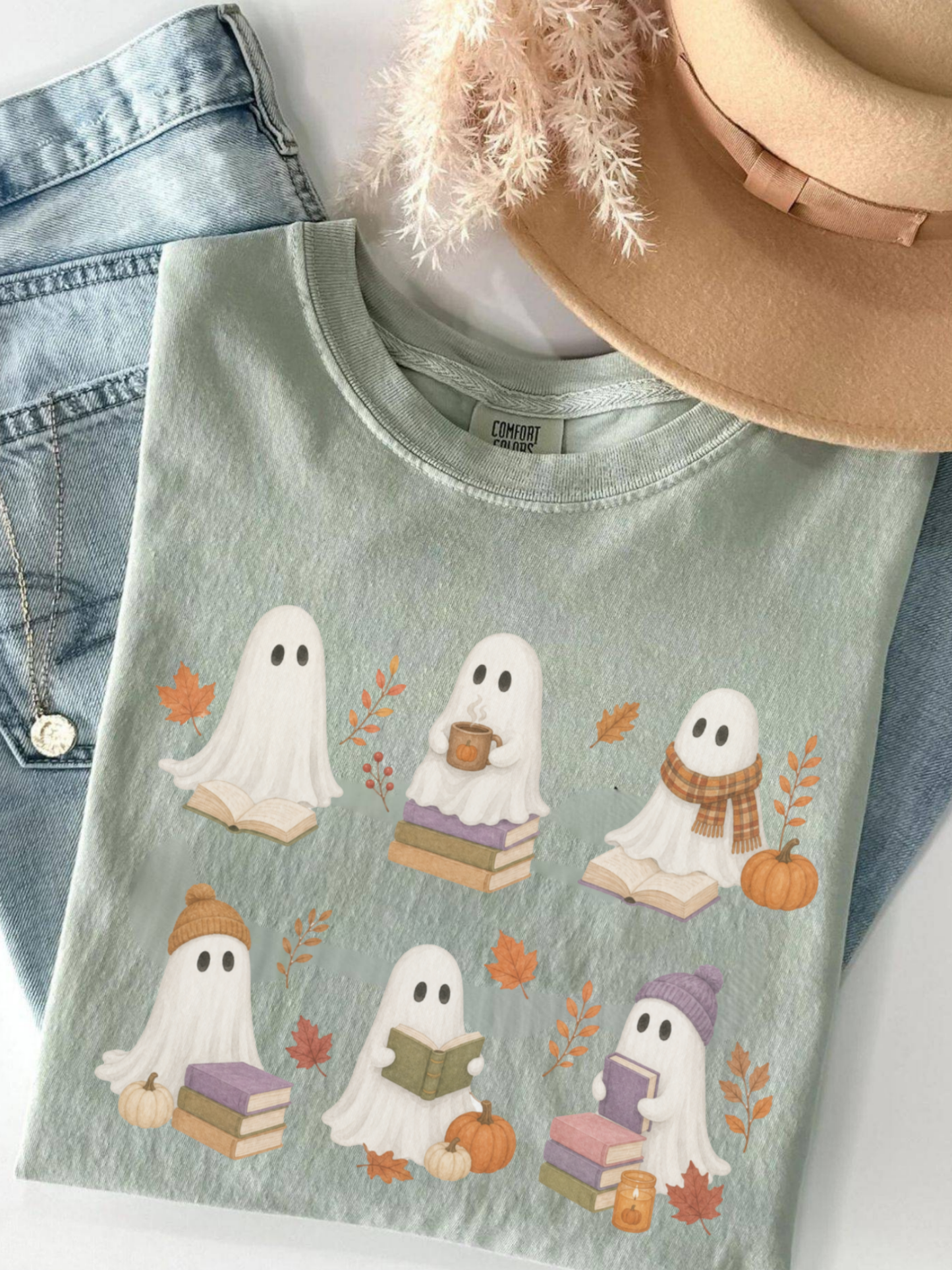 Watercolor Ghosts Comfort Colors Shirt | Unique Ghost Gift