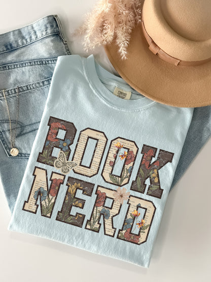 Book Nerd Comfort Colors Shirt | Bookish Gift for Her
