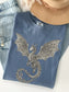 Floral Dragon Comfort Colors Shirt | Unique Dragon Gift for Her