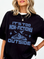 It's Too Non-Fictiony Outside Shirt | Funny Book Lover Gift