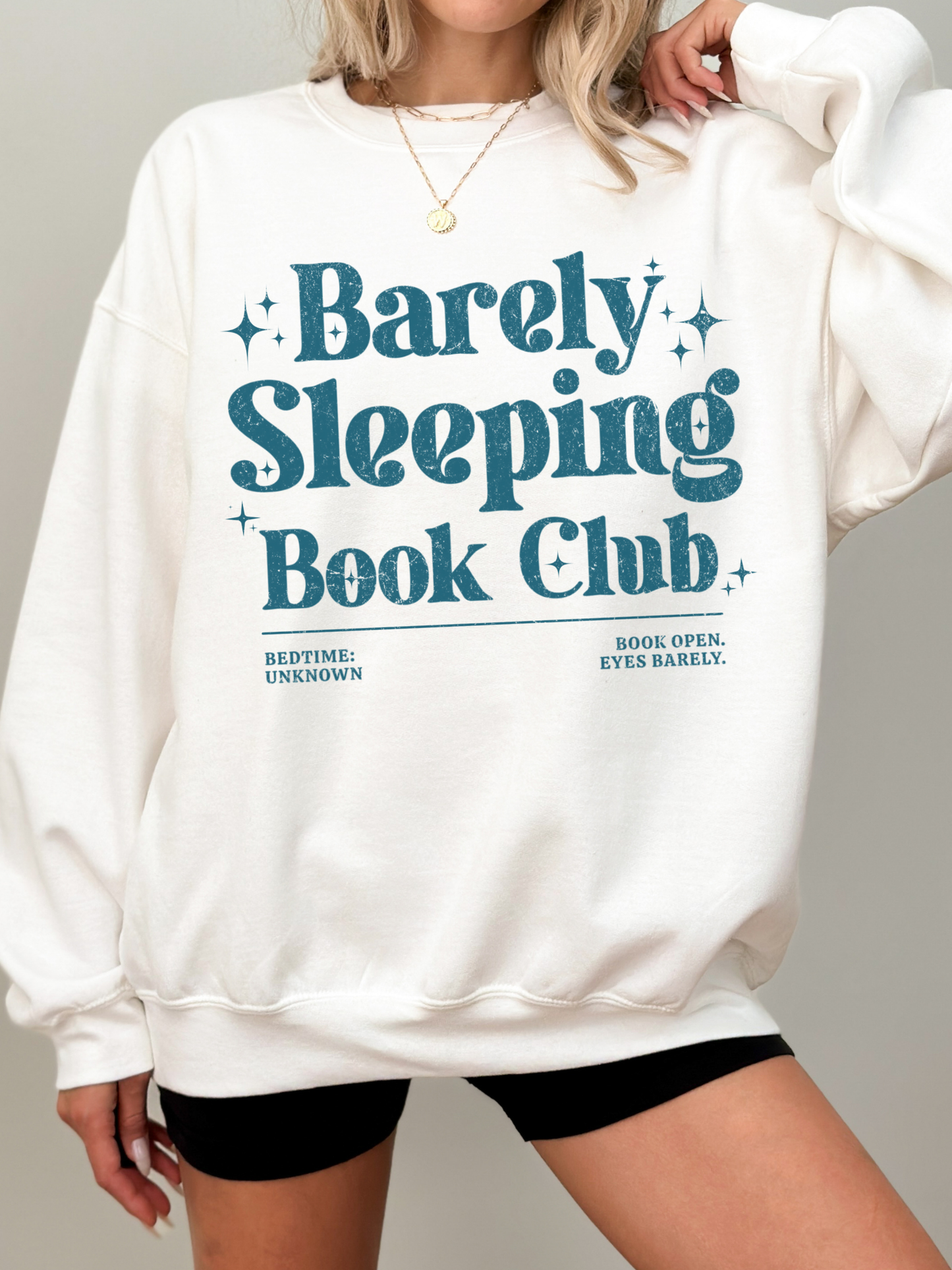 Barely Sleeping Book Club Sweatshirt | Funny Gift for Book Lovers