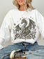 Floral Dragon Print Sweatshirt | Unique Fantasy Gift for Her