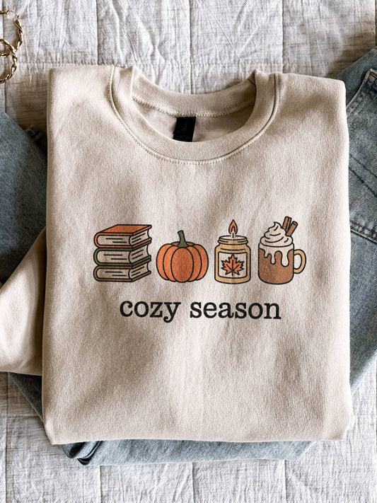 Cozy Season Fall Sweatshirt | Cute Autumn Bookish Gift