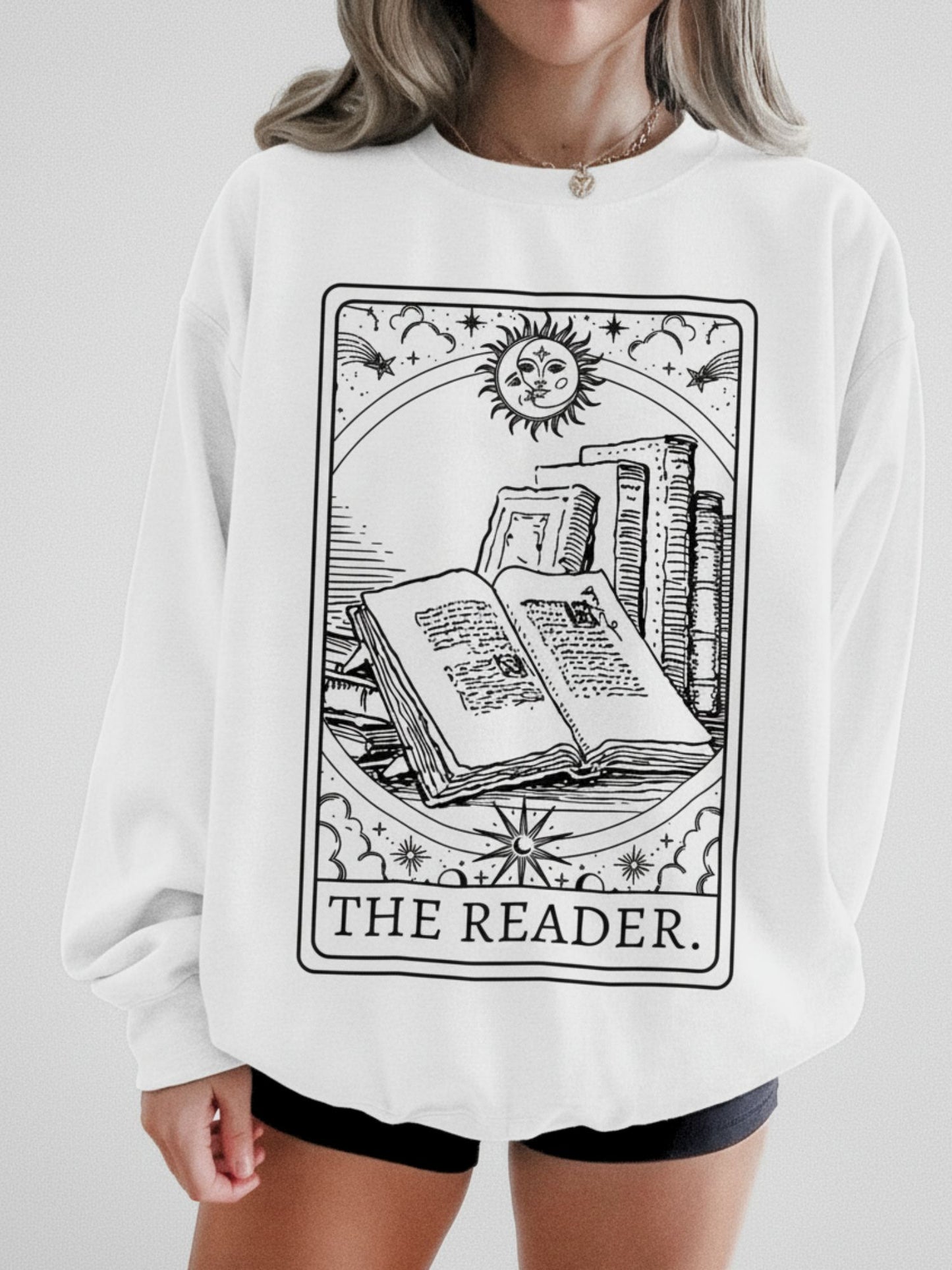 The Reader Tarot Card Sweatshirt | Bookish Gift
