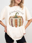 All Booked for Fall bookish pumpkin Comfort Colors shirt in ivory featuring vintage books and autumn reader design