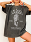 pepper comfort colors oversized t shirt with Anassa Alpha Wolf Strategos wolf graphic for romantasy readers