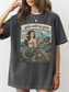 pepper comfort colors girls will be girls mermaid shirt with vintage pirate ship ocean treasure and skull graphic