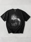 Graphite Comfort Colors shirt featuring a funny reader meme design with a burning My TBR pile and Me starting a book I just heard about text, humorous book lover shirt for readers with an endless to be read list