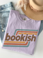 folded orchid comfort colors retro bookish graphic t-shirt for book lovers